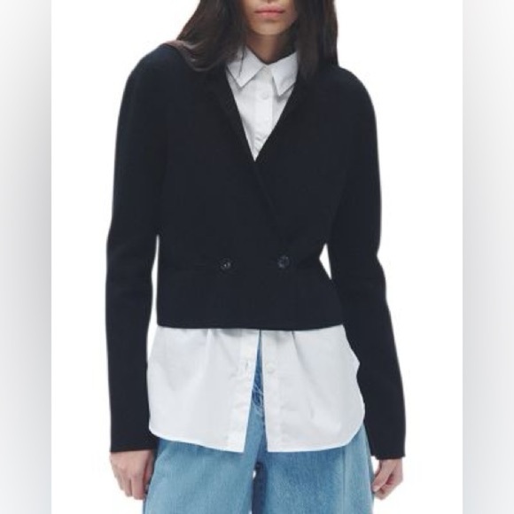 Rag & Bone Joy Merino Wool Blazer Jacket Sweater - Picture 6 of 13